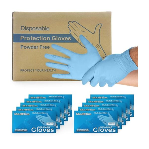 Nitrile Medical Gloves, Blue, 5 Mil (1000)